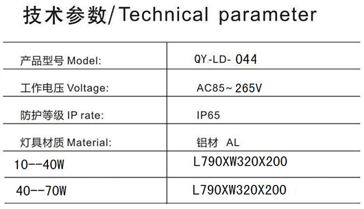 QY -LDFD-0044集成路燈